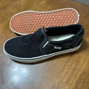 Vans Black Canvas Slip-Ons
